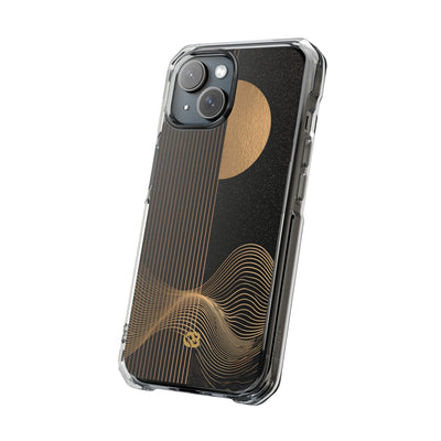 Gold Impact MagSafe Phone Case for iPhone - Gilded Obsidian Dunes