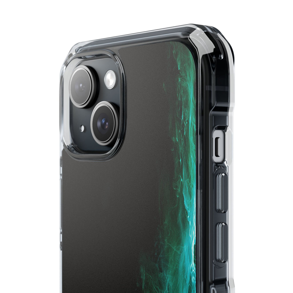 Luminous Plume · Clear Impact Magnetic Phone Case for iPhone · Teal