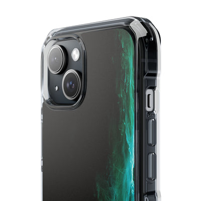 Luminous Plume · Clear Impact Magnetic Phone Case for iPhone · Teal