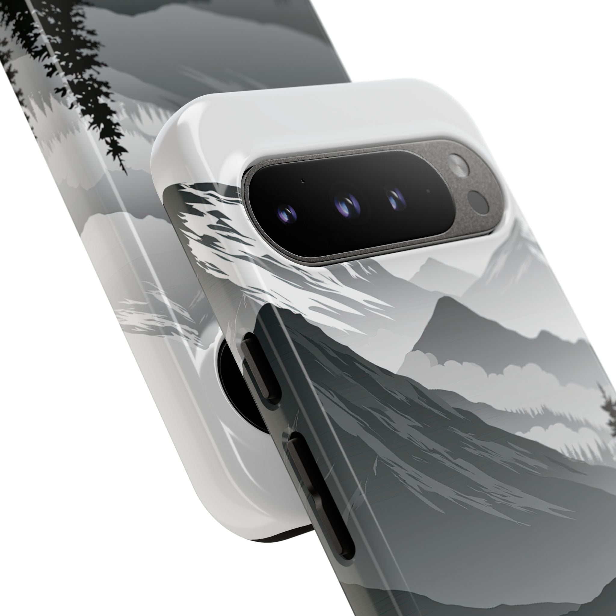 Grey Tough Phone Case for Google Pixel - Granite Ridge Mist