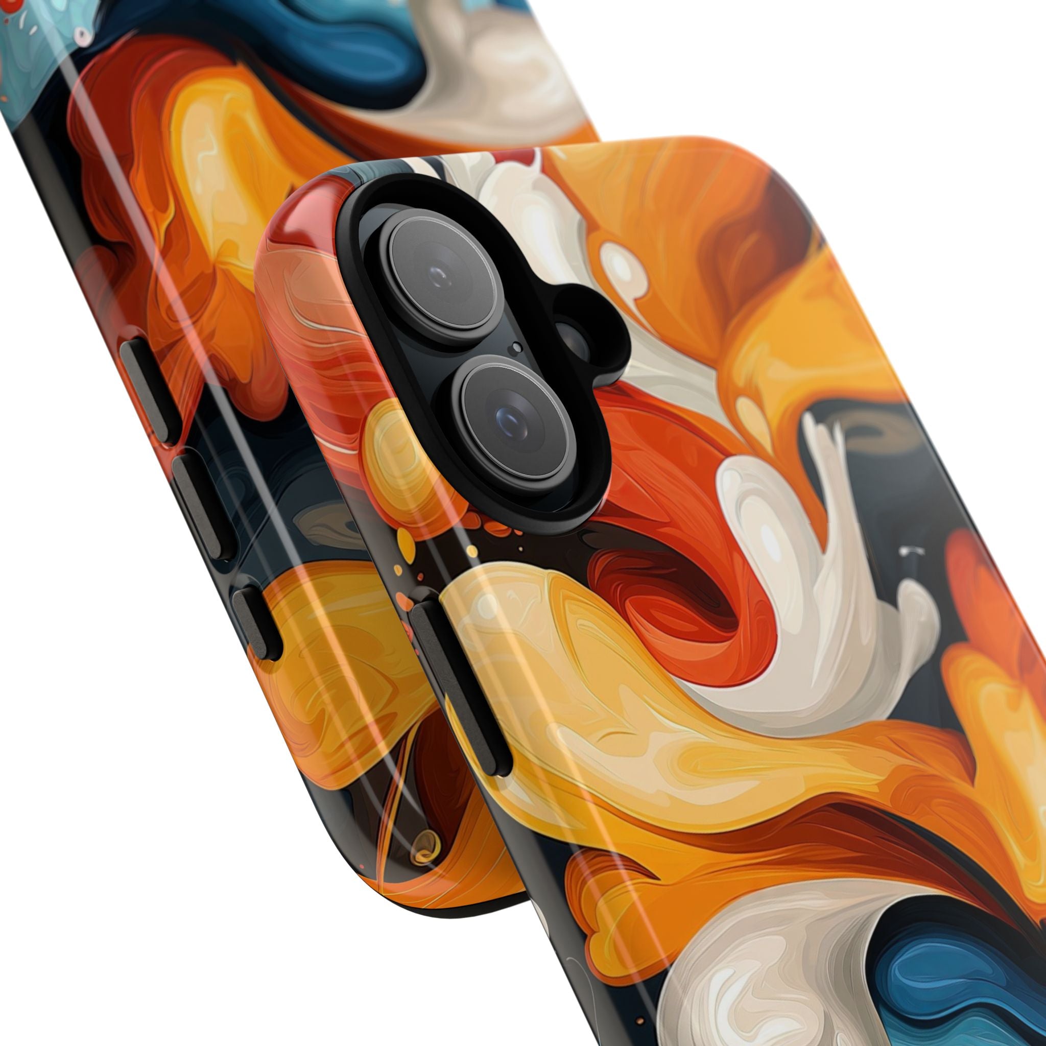 Flaming Swirls iPhone 16 Plus Case - Tough