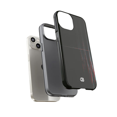 Black Tough Phone Case for iPhone - Corrupted Data Stream