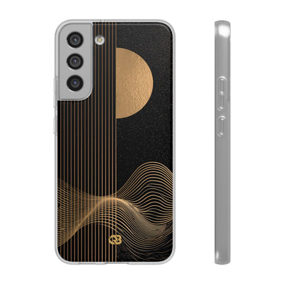 Gold Lite Phone Case for Samsung - Gilded Obsidian Dunes