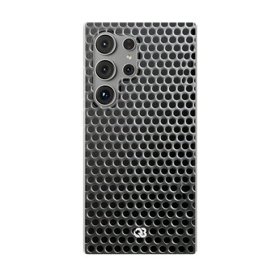 Brushed Perforated Steel · Lite Phone Case for Samsung · Silver
