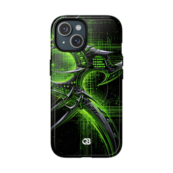 Cyber Sigil Grid · Tough 2.0 Magnetic Phone Case for iPhone · Green