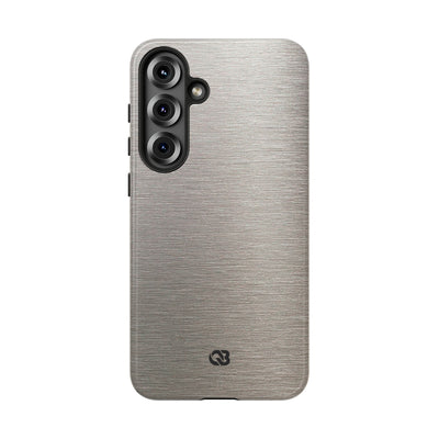Brushed Silver Alloy · Tough Phone Case for Samsung · Silver