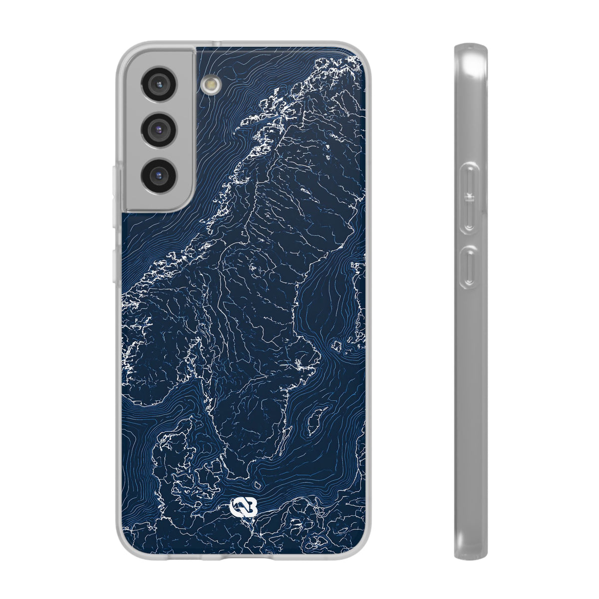 Nordic Contour Chart · Lite Phone Case for Samsung · Blue