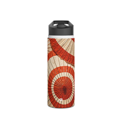Vermilion Wagasa Motif · Insulated Water Bottle · Red
