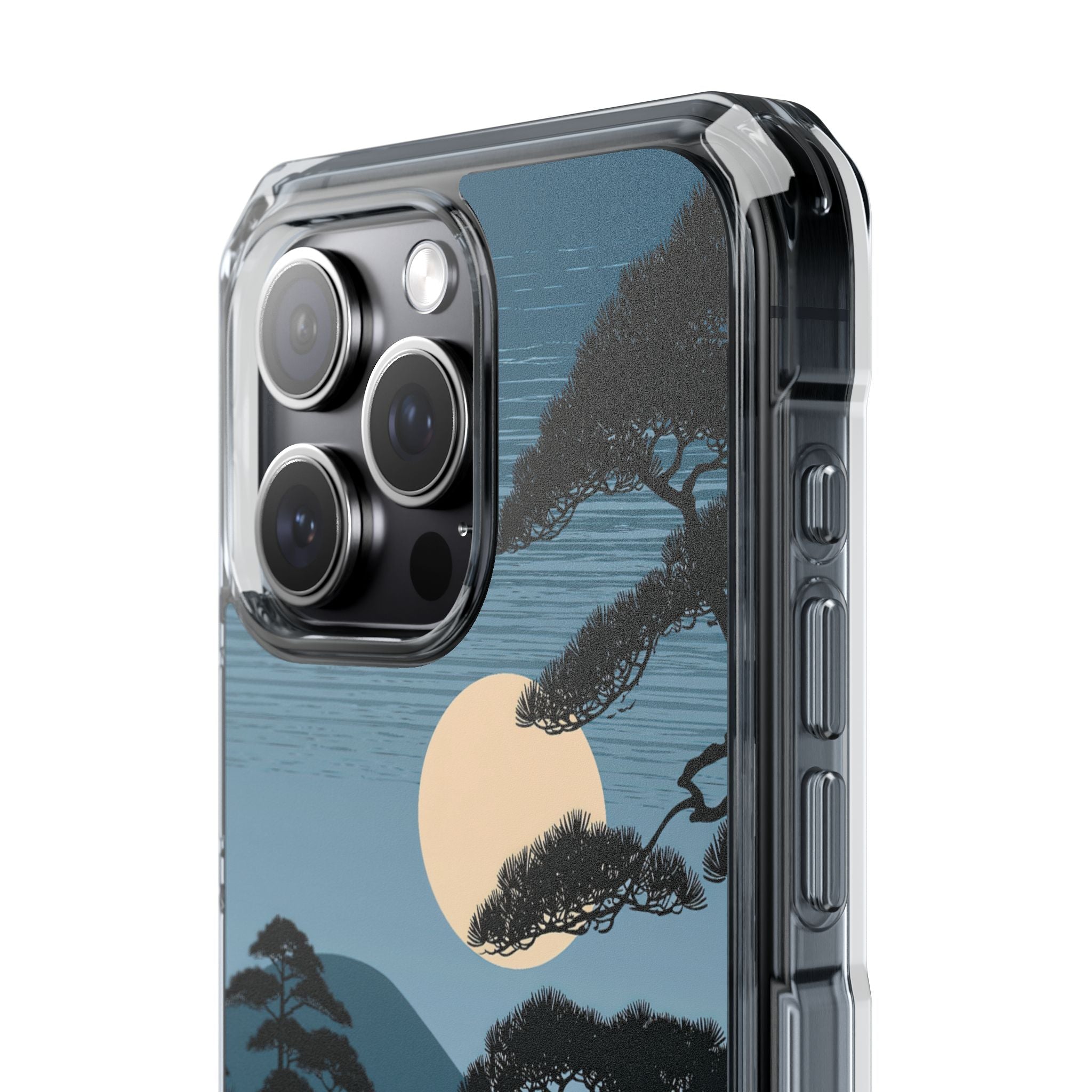 Blue Impact MagSafe Phone Case for iPhone - Midnight Kyoto Pine