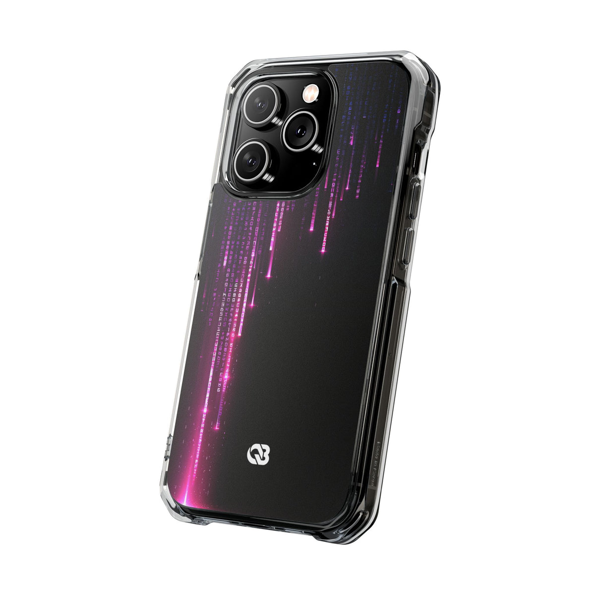 Binary Cascade · Clear Impact Magnetic Phone Case for iPhone · Black