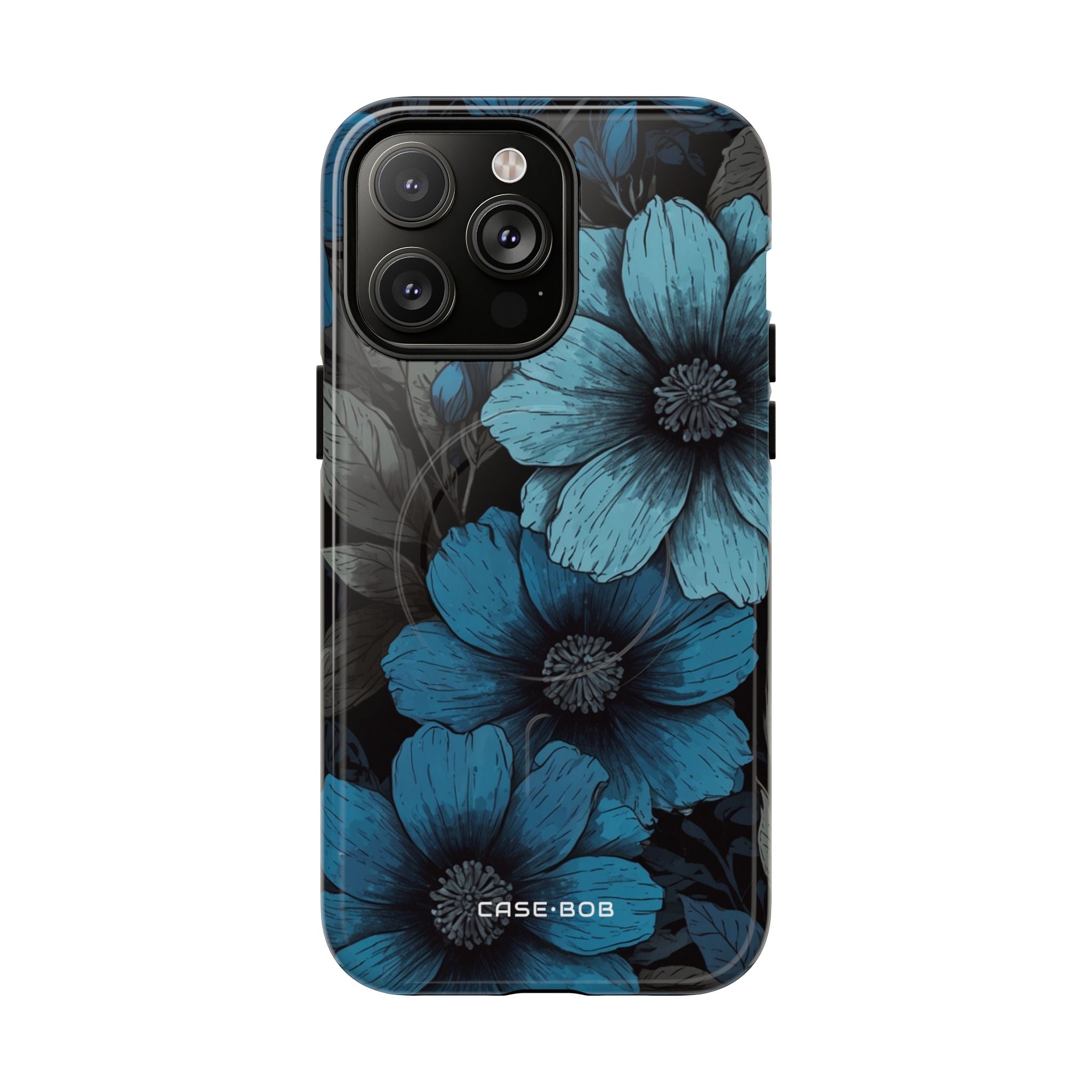 Blue Petal Radiance iPhone 14 Pro Max Case - Tough+