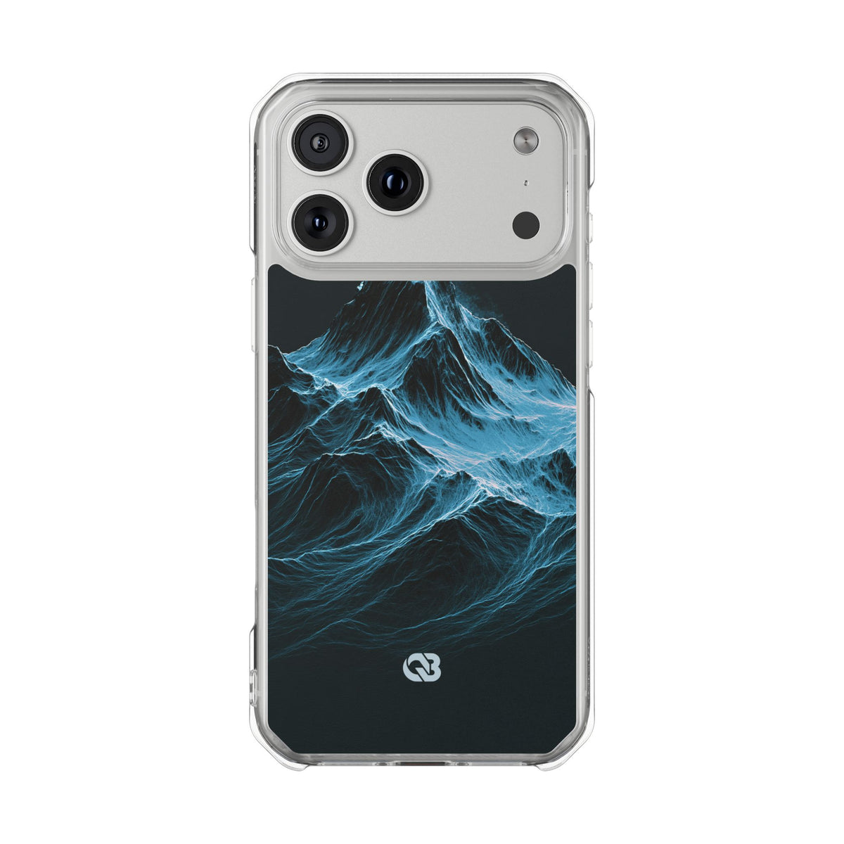 Nordic Frost Peak · Clear Impact Magnetic Phone Case for iPhone · Blue