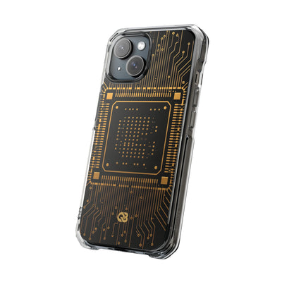 Gold Impact MagSafe Phone Case for iPhone - Cyber Gold Processor