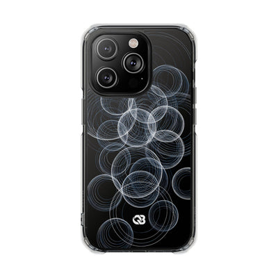 Black Impact MagSafe Phone Case for iPhone - Frosted Ring Matrix