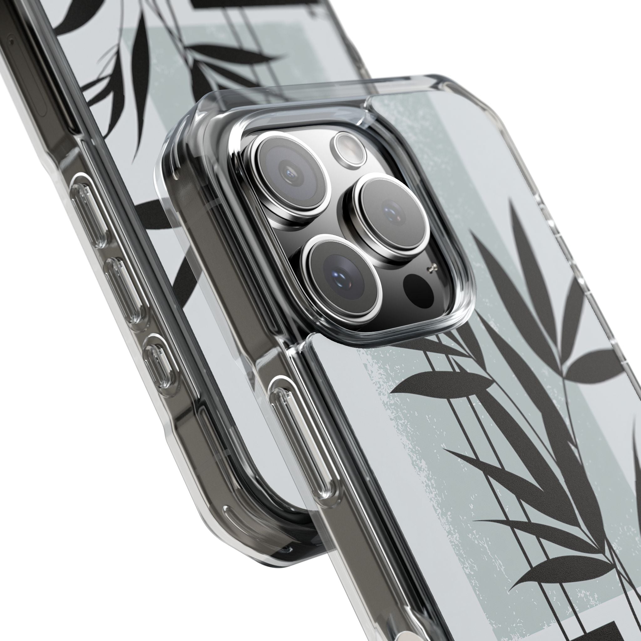 Grey Impact MagSafe Phone Case for iPhone - Sage Bamboo Noir