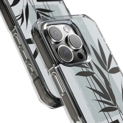 Grey Impact MagSafe Phone Case for iPhone - Sage Bamboo Noir