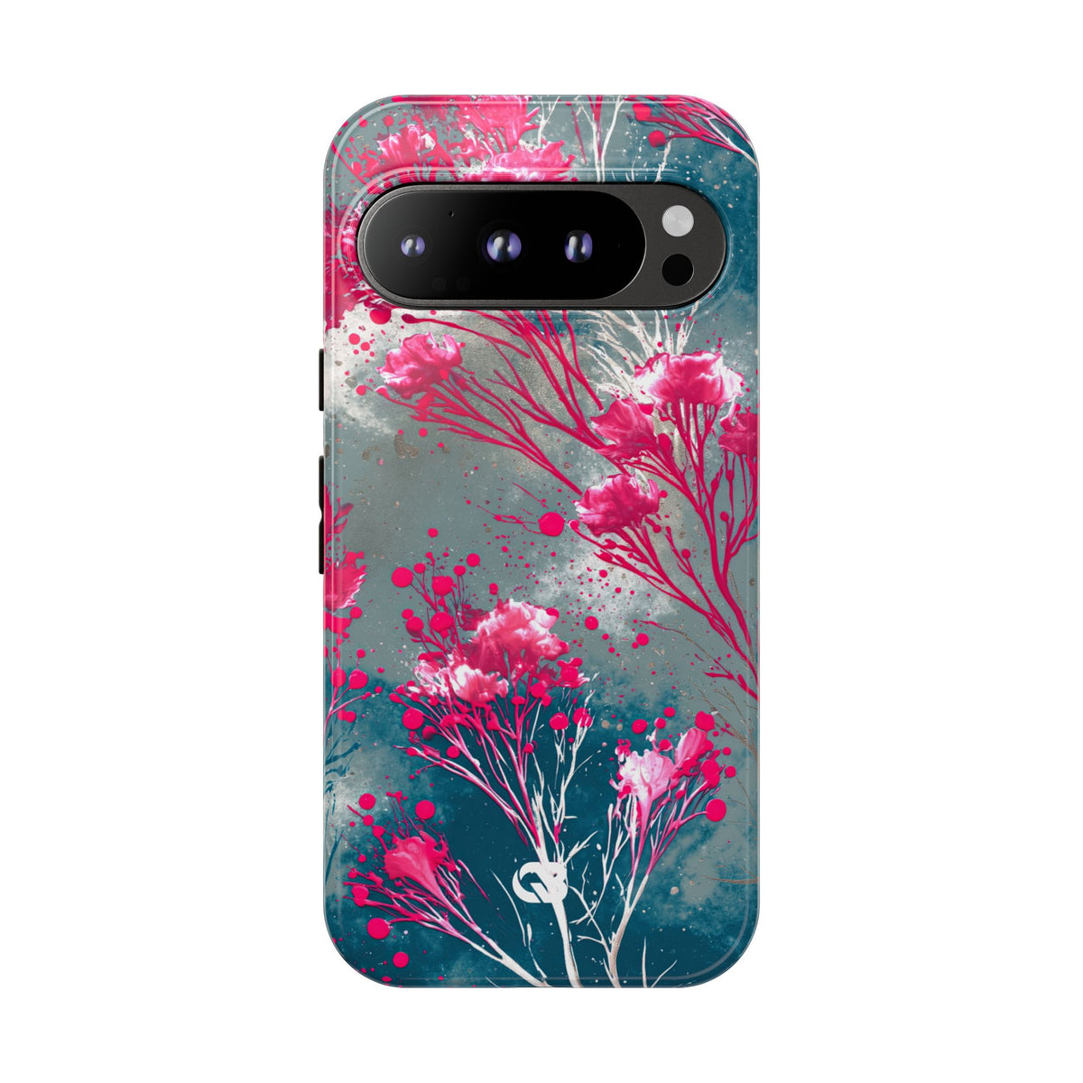 Cyber Blossom · Tough Phone Case for Pixel ·  Teal