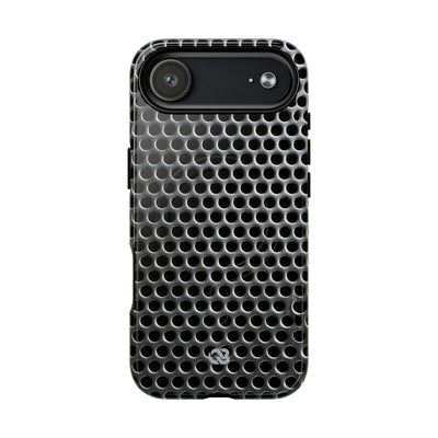 Silver Tough 2.0 Magsafe Phone Case for iPhone - Brutalist Steel Mesh