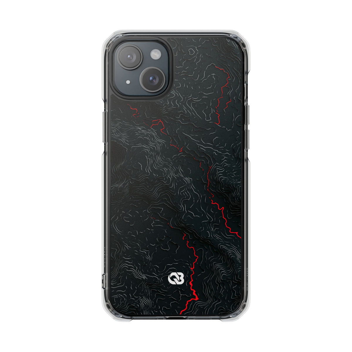 Crimson Rift · Clear Impact Magnetic Phone Case for iPhone ·  Black