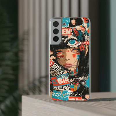 Shibuya Street Collage · Lite Phone Case for Samsung · Red