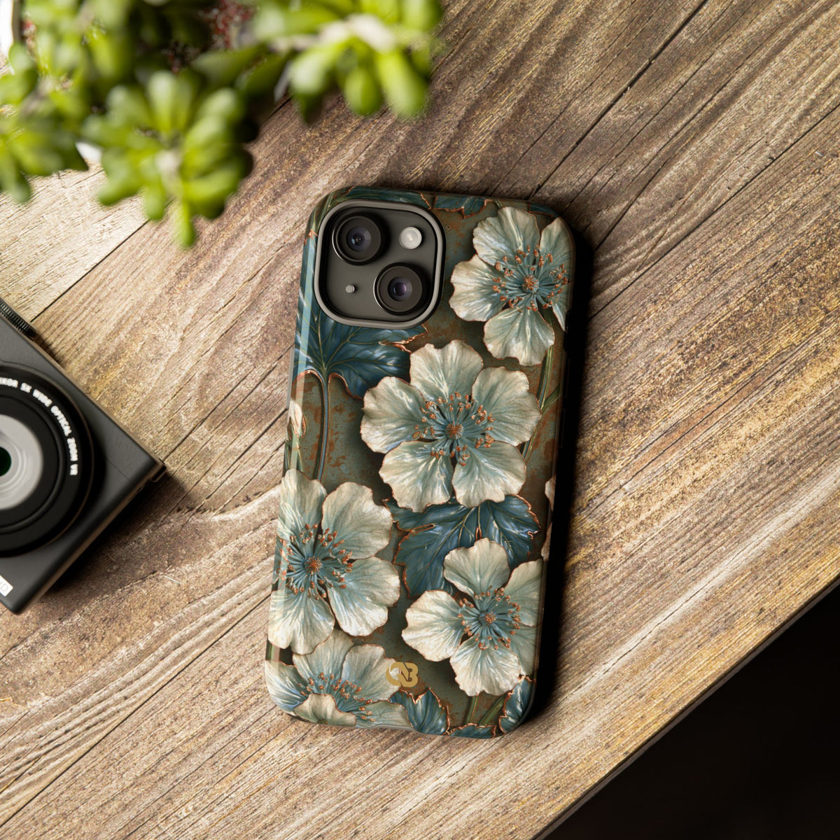 Gilded Blossom Reverie · Tough Phone Case for iPhone · Teal