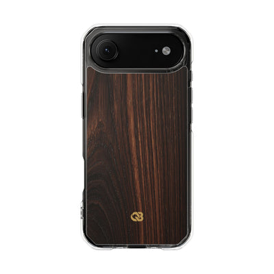 Brown Impact MagSafe Phone Case for iPhone - Burnished Mahogany Grain