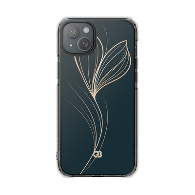 Teal Impact MagSafe Phone Case for iPhone - Sandstone Silk Flora