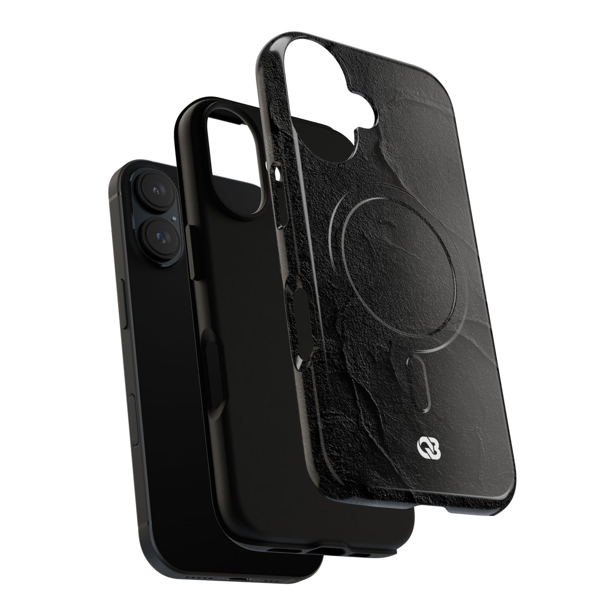 Obsidian Stucco Relief · Tough 2.0 Magnetic Phone Case for iPhone · Black