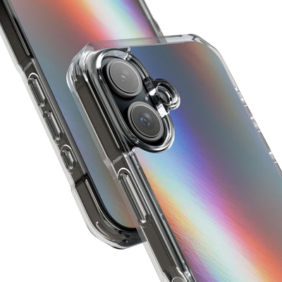 Prismatic Ray · Clear Impact Magnetic Phone Case for iPhone · Blue