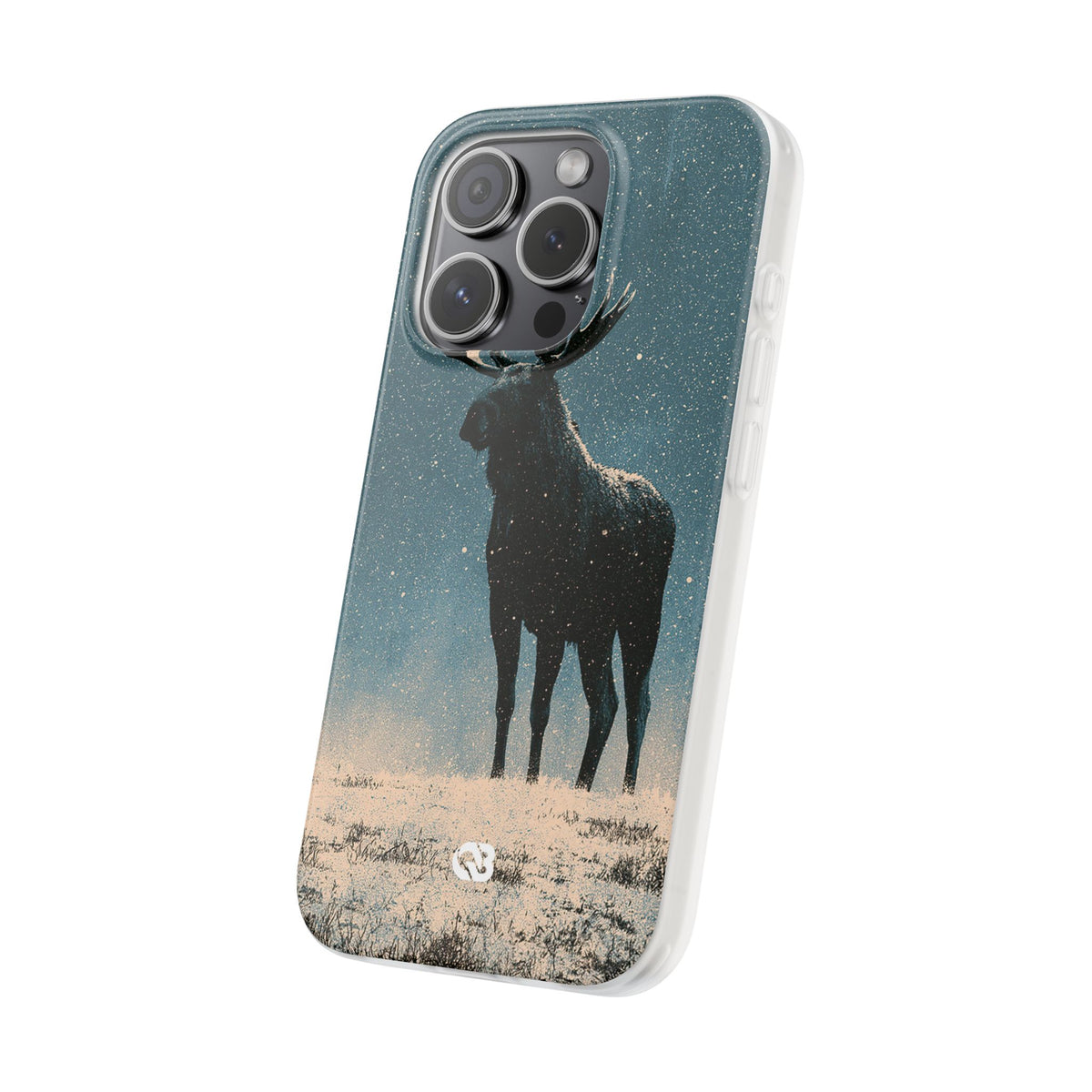 Nordic Boreal Moose · Lite Phone Case for iPhone ·  Blue