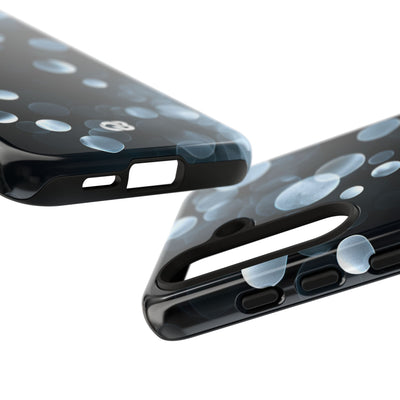 Black Tough Phone Case for Samsung - Silver Orbit Glow