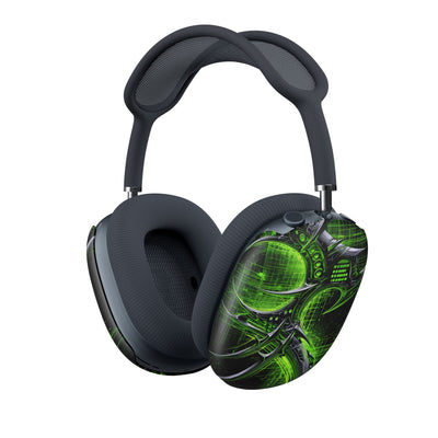 Cyber Sigil Grid · Hard Case for AirPods Max · Green