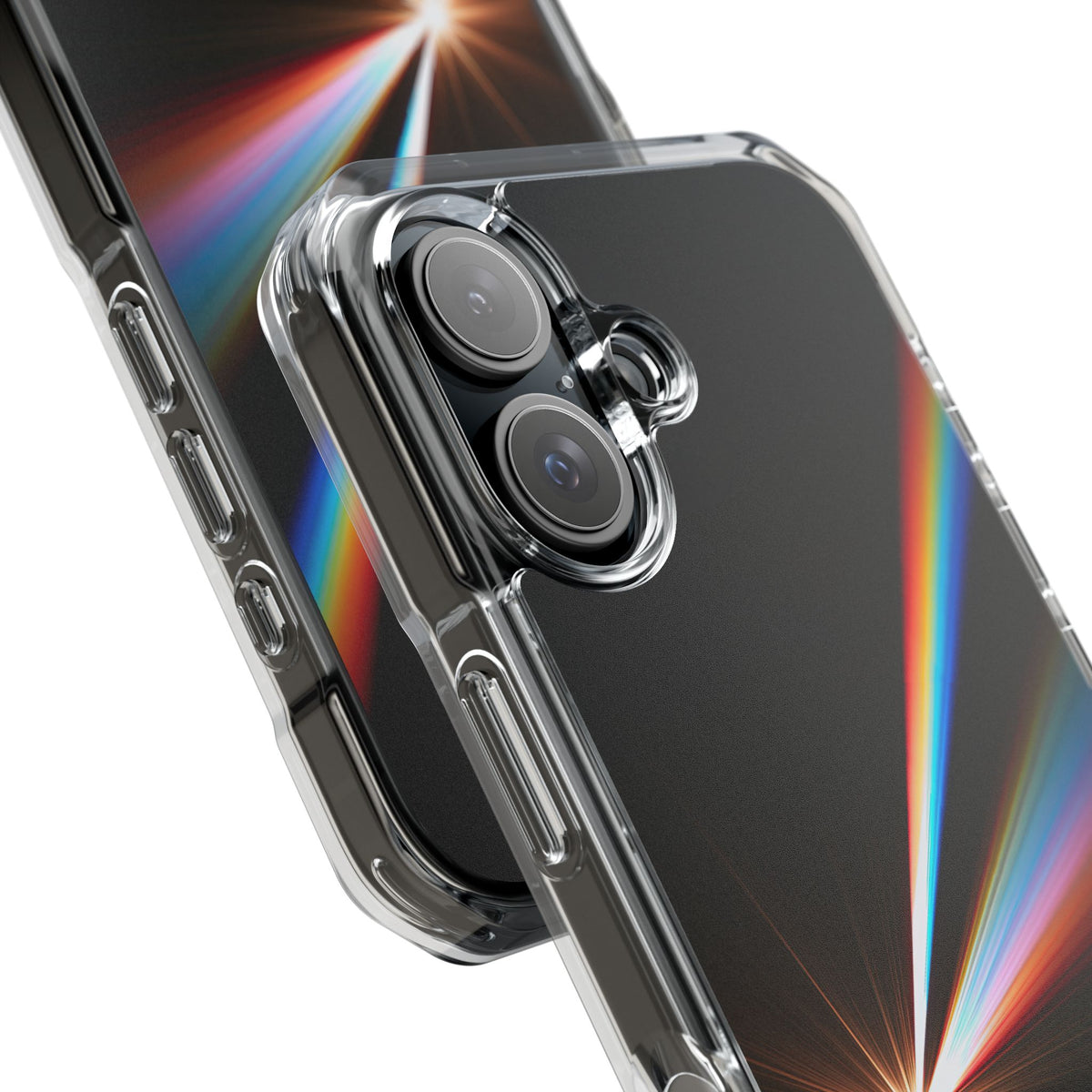 Spectral Refraction · Clear Impact Magnetic Phone Case for iPhone · Black