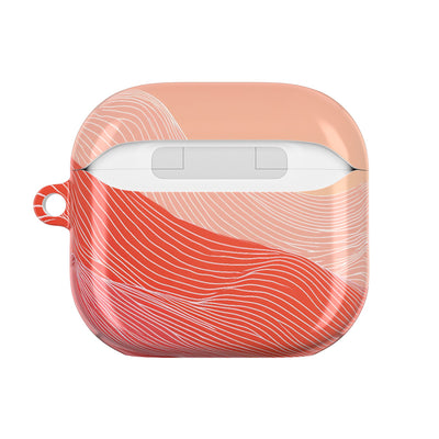 Coral Ridge Contours · Hard Case for AirPods & AirPods Pro · Red