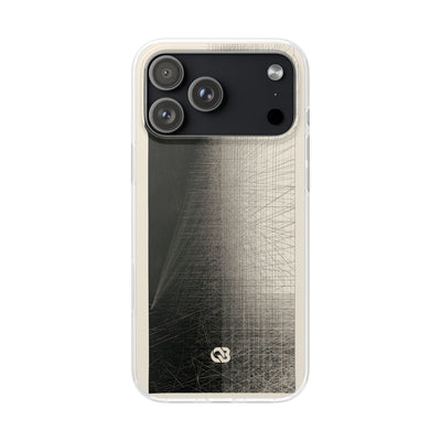 Beige Lite Phone Case for iPhone - Brutalist Graphite Grid