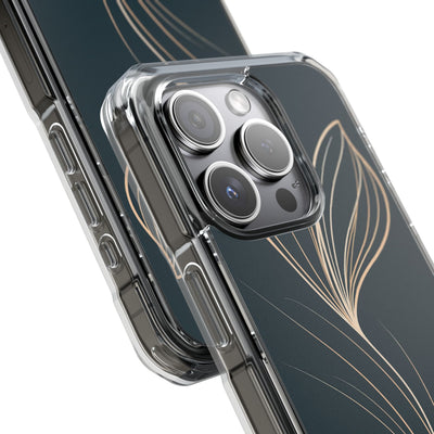 Teal Impact MagSafe Phone Case for iPhone - Sandstone Silk Flora