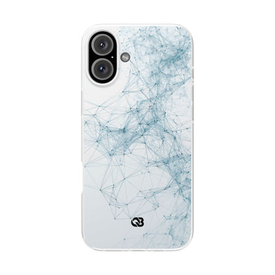 Blue Lite Phone Case for iPhone - Glacial Neural Web