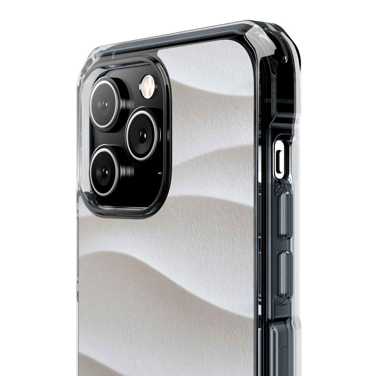 Sculpted Dune Relief · Clear Impact Magnetic Phone Case for iPhone ·  White