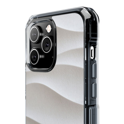 Sculpted Dune Relief · Clear Impact Magnetic Phone Case for iPhone ·  White