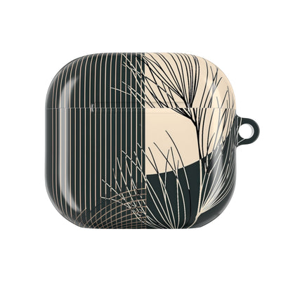 Botanical Crescent Linework · Hard Case for AirPods & AirPods Pro · Green