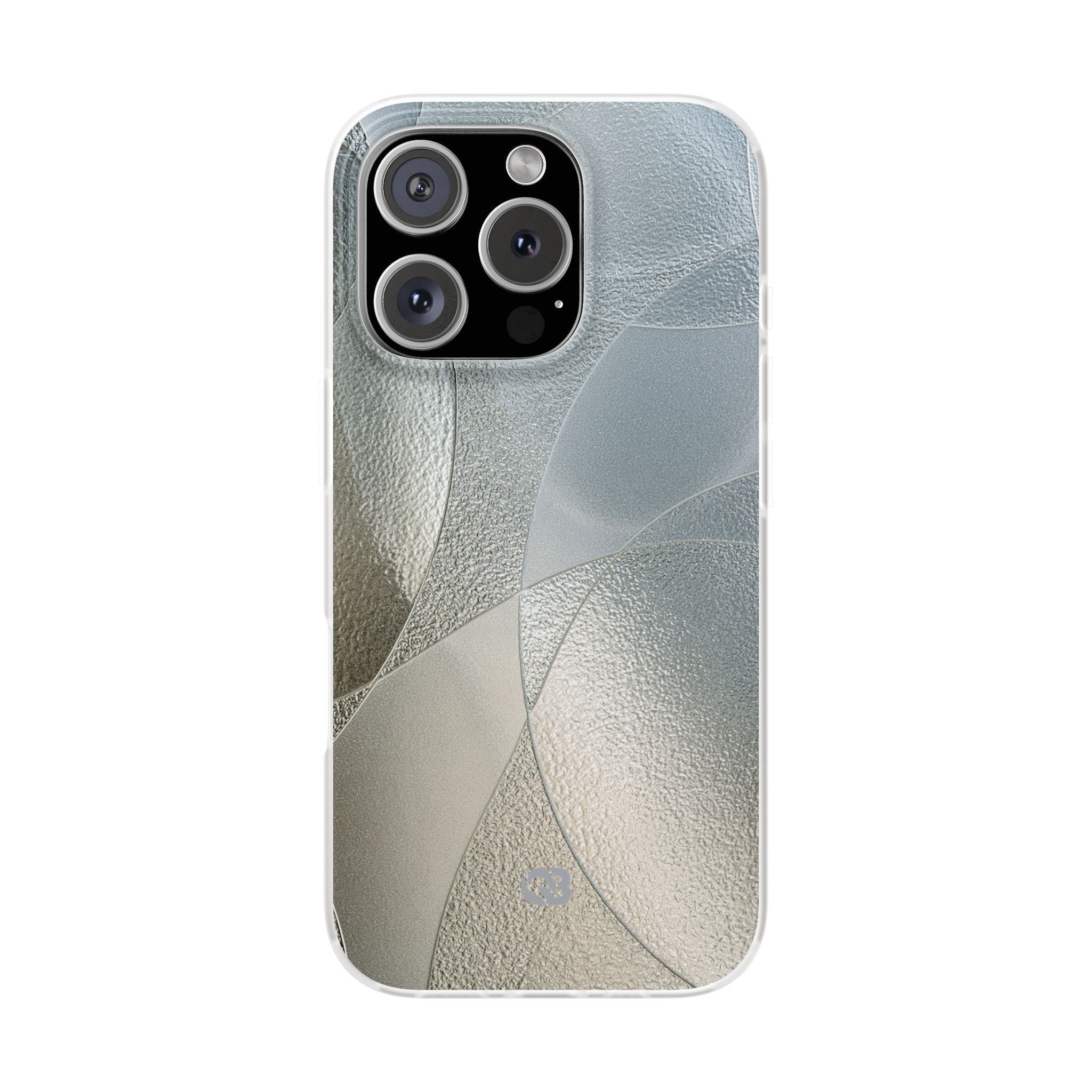 Silver Lite Phone Case for iPhone - Frosted Silver Mosaic