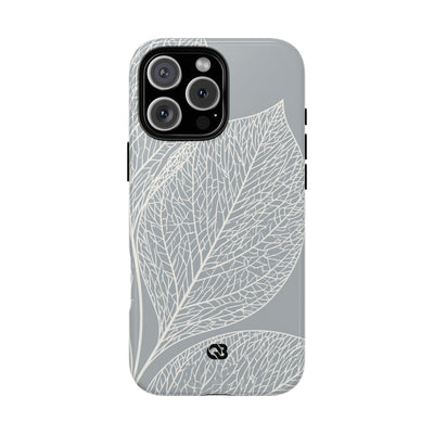 Grey Tough Phone Case for iPhone - Frosted Ash Veins