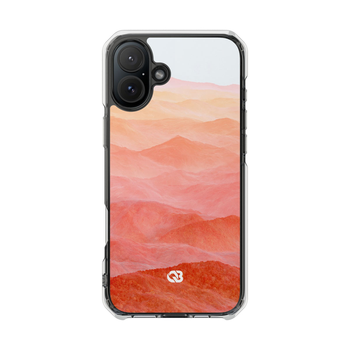Alpenglow Ridge Vista · Clear Impact Magnetic Phone Case for iPhone · Orange