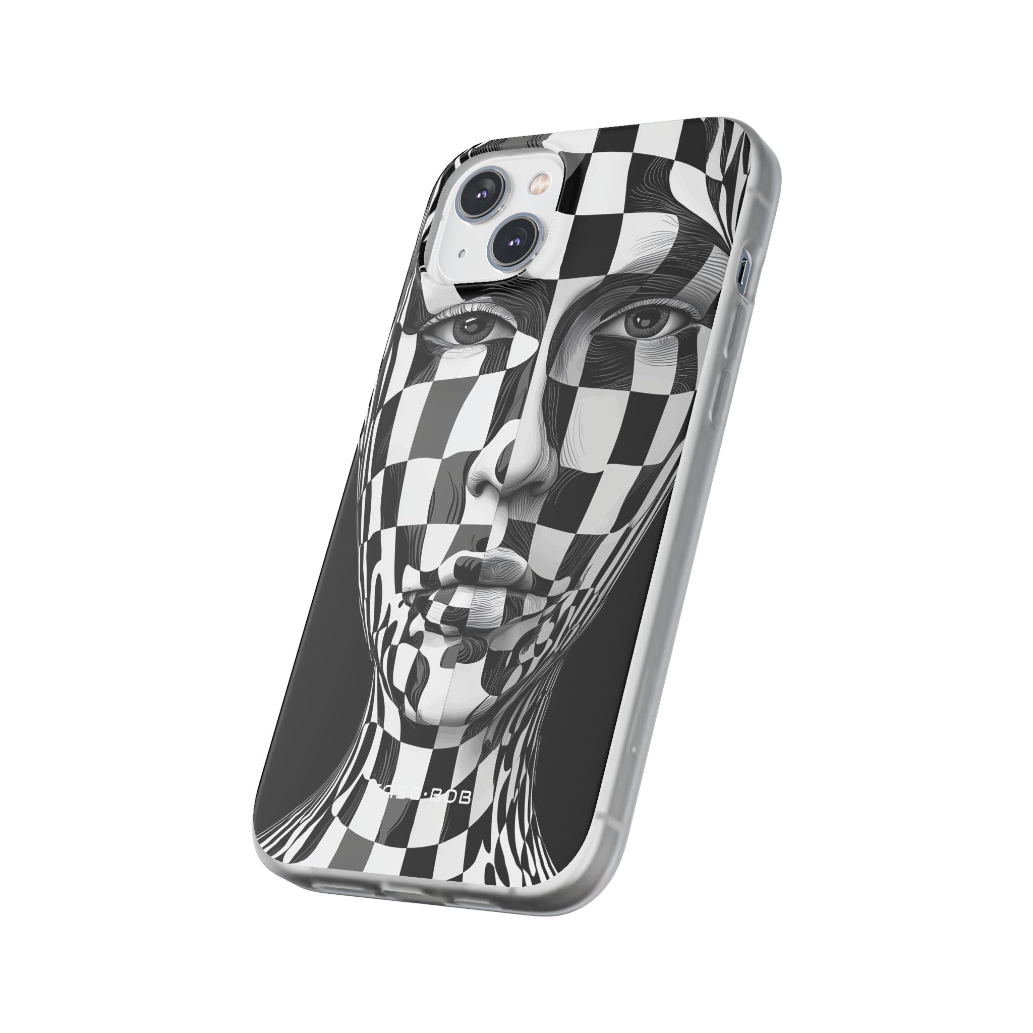 Checkered Face iPhone 14 Plus Case - Soft
