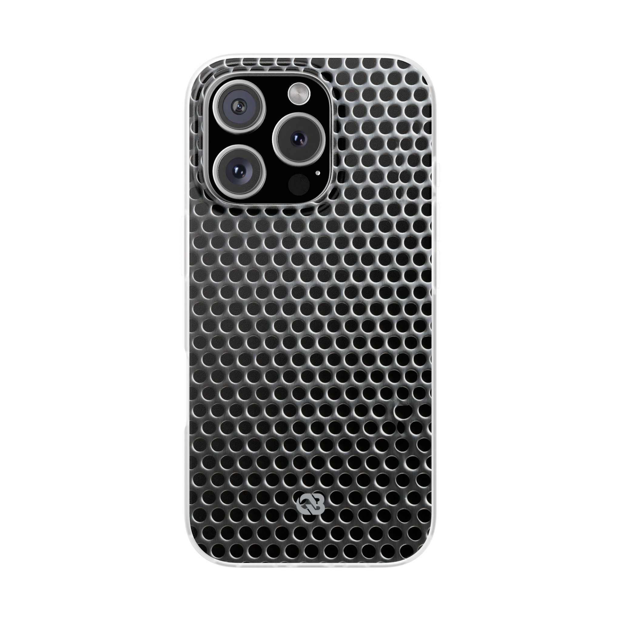 Silver Lite Phone Case for iPhone - Brutalist Steel Mesh