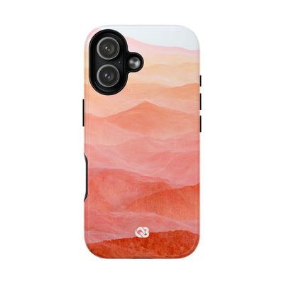 Alpenglow Ridge Vista · Tough 2.0 Magnetic Phone Case for iPhone · Orange