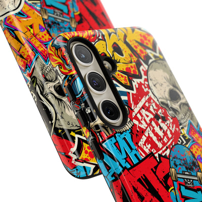 Skate Skull Riot · Tough Phone Case for Samsung · Red