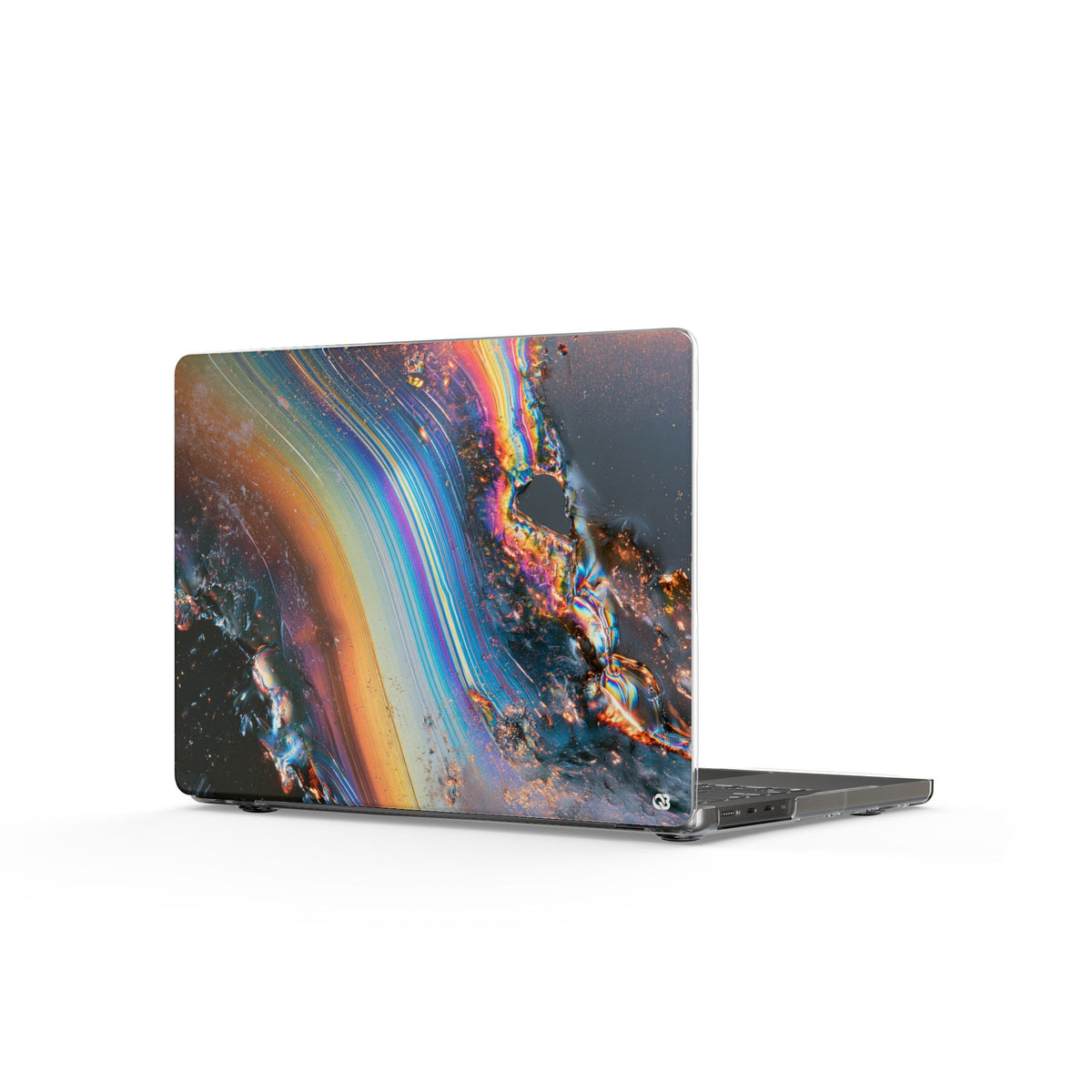 Prismatic Aura Flow · Clear Hard Case for MacBook · Blue
