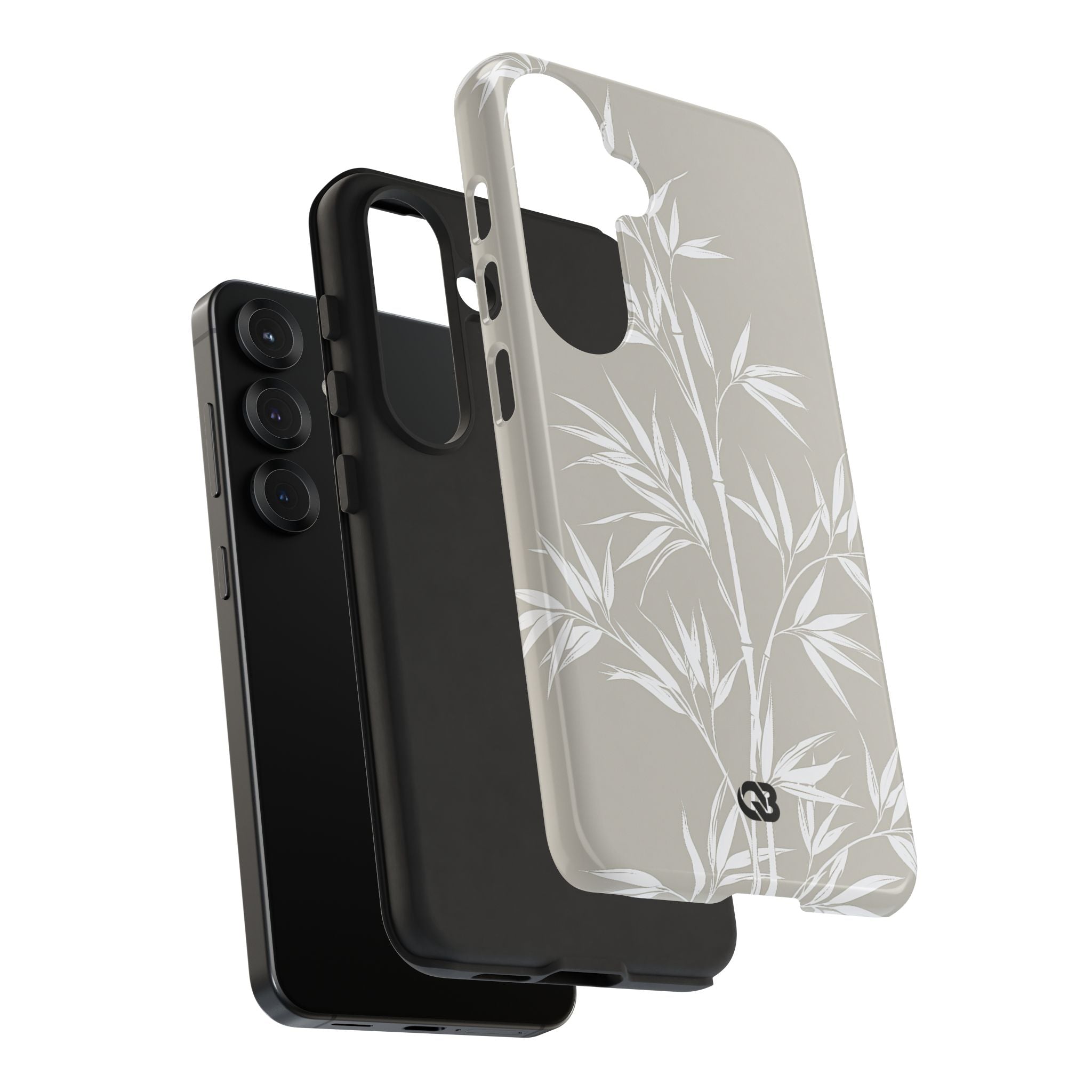 Beige Tough Phone Case for Samsung - Sandstone Bamboo Stalks