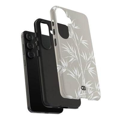 Beige Tough Phone Case for Samsung - Sandstone Bamboo Stalks